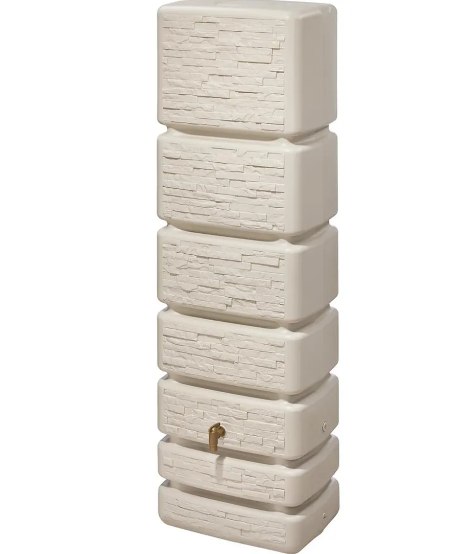 4rain Wandtank Slim Stone Decor, 350 l, ca. B60/H184/T39 cm