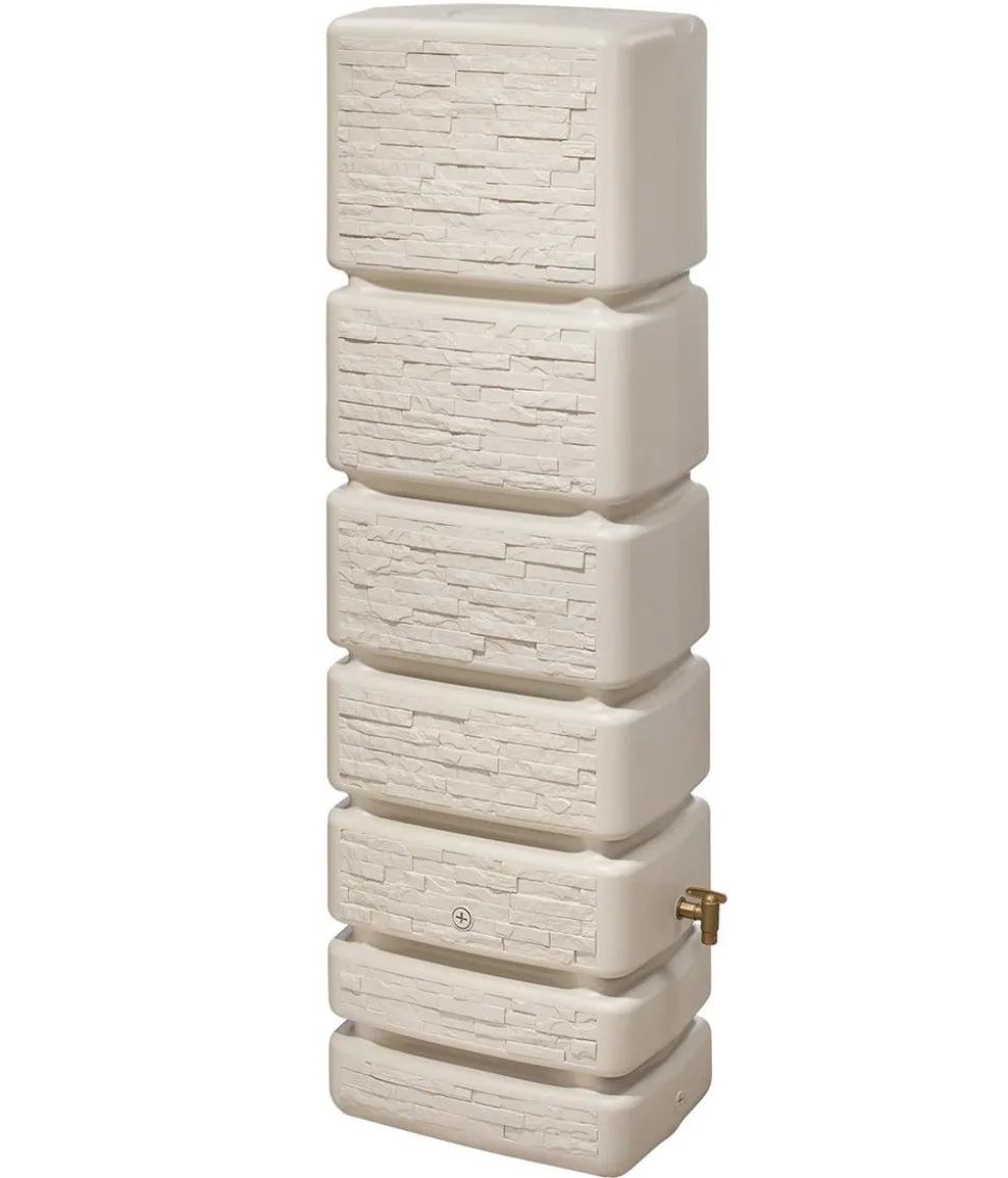 4rain Wandtank Slim Stone Decor, 350 l, ca. B60/H184/T39 cm