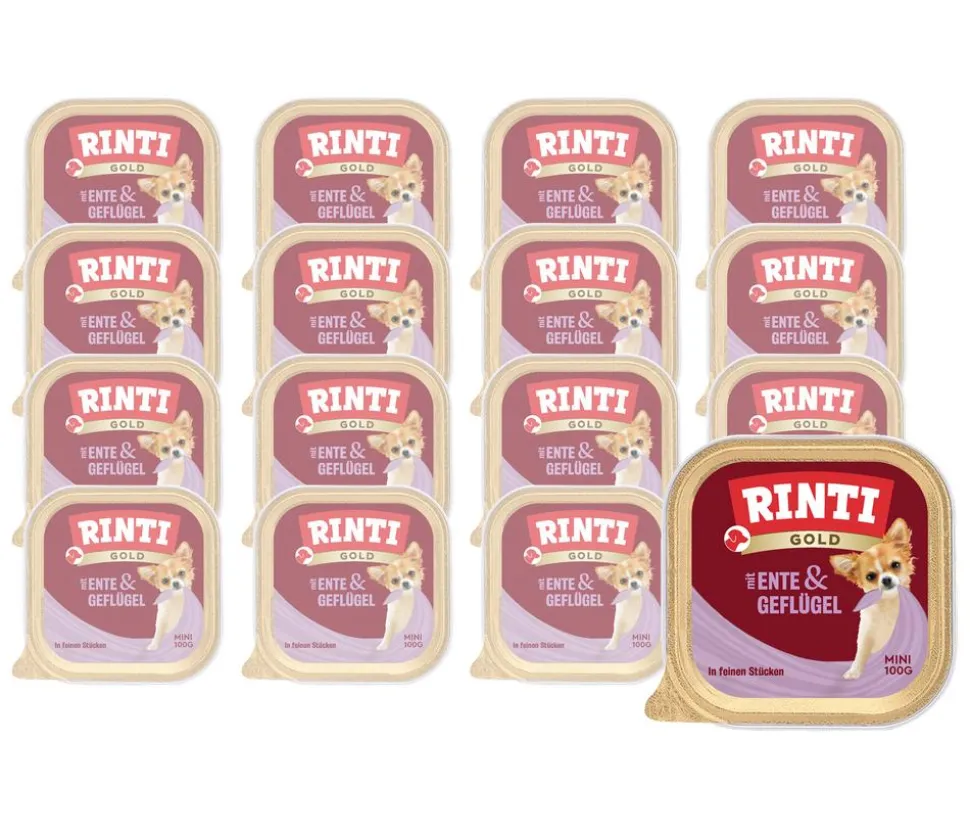 Rinti Gold Mini Nassfutter für Hunde, 16 x 100 g