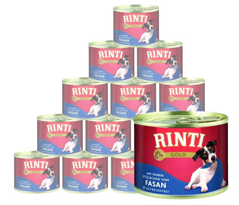 RINTI Gold Nassfutter für Hunde, 12 x 185 g
