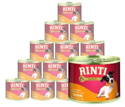 RINTI Gold Nassfutter für Hunde, 12 x 185 g