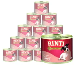 RINTI Gold Nassfutter für Hunde, 12 x 185 g