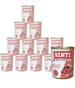 RINTI Kennerfleisch Nassfutter für Hunde, 12 x 800 g