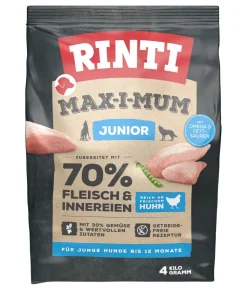 Rinti Trockenfutter für Hunde MAX-I-MUM Junior, Huhn