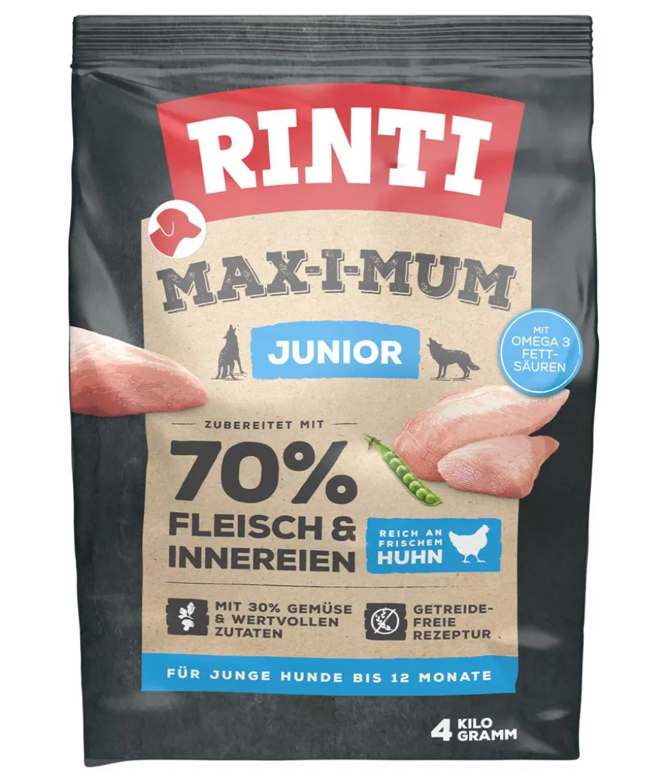 Rinti Trockenfutter für Hunde MAX-I-MUM Junior, Huhn