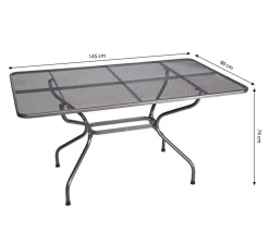 Royal Garden Streckmetall-Gartentisch, ca. B145/H74/T90 cm
