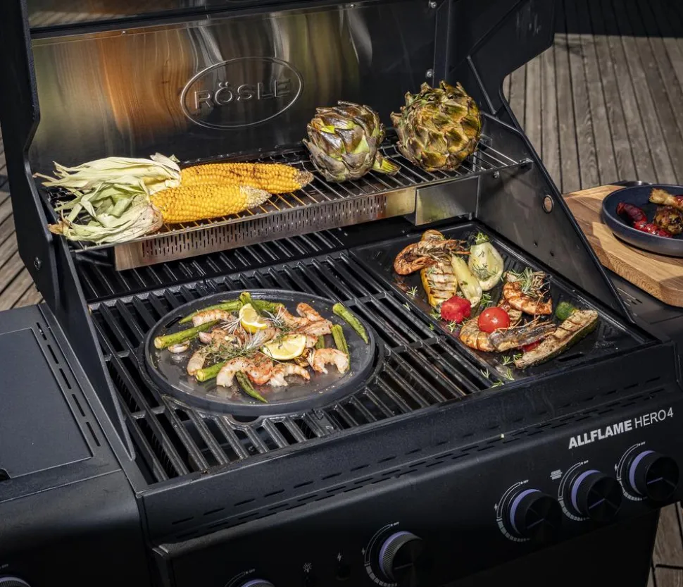Rösle Gasgrill Allflame Hero 4, ca. B118/H138/T62 cm