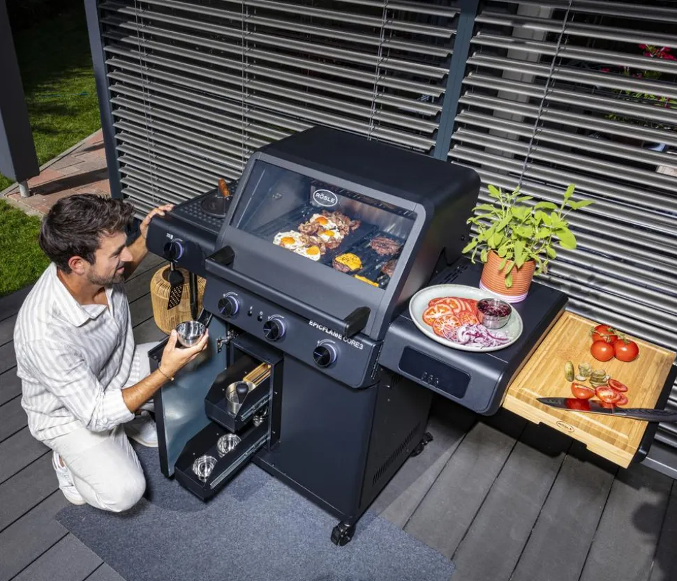 Rösle Gasgrill Epicflame Core 3 50 mbar, ca. B119/H127/T61 cm