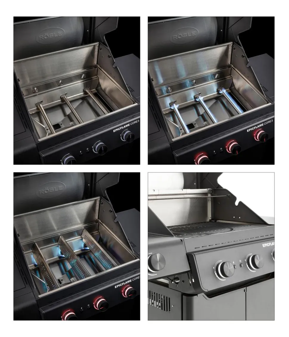 Rösle Gasgrill Epicflame Core 3 50 mbar, ca. B119/H127/T61 cm