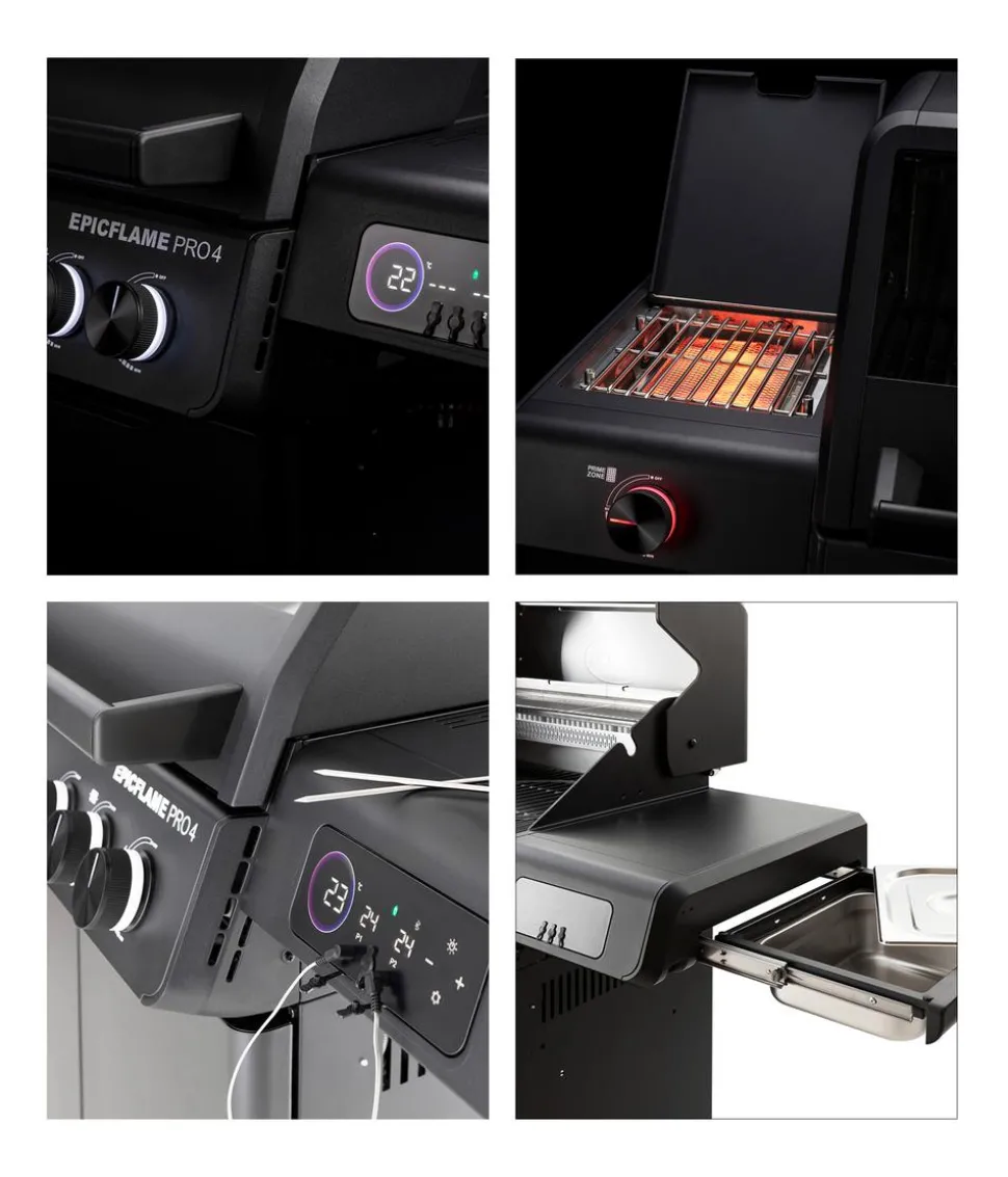 Rösle Gasgrill Epicflame Pro 4 50 mbar, ca. B119/H138/T61 cm
