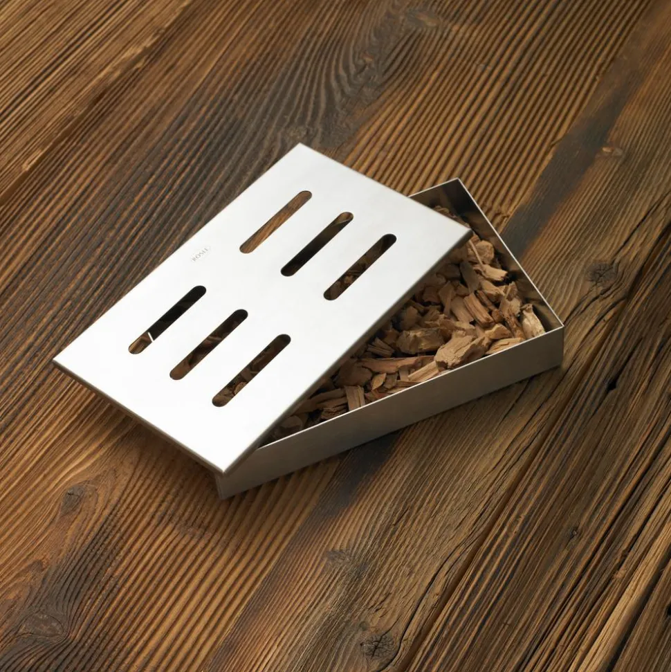 Rösle Räucherbox, Edelstahl, ca. B13,5/H3,5/T21,5 cm