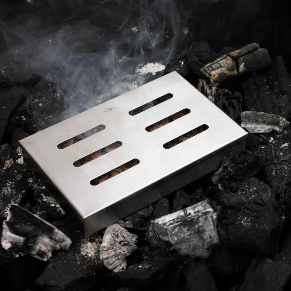 Rösle Räucherbox, Edelstahl, ca. B13,5/H3,5/T21,5 cm