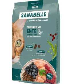Sanabelle® Life Trockenfutter für Katzen Outdoor Adult, Ente & Blaubeere