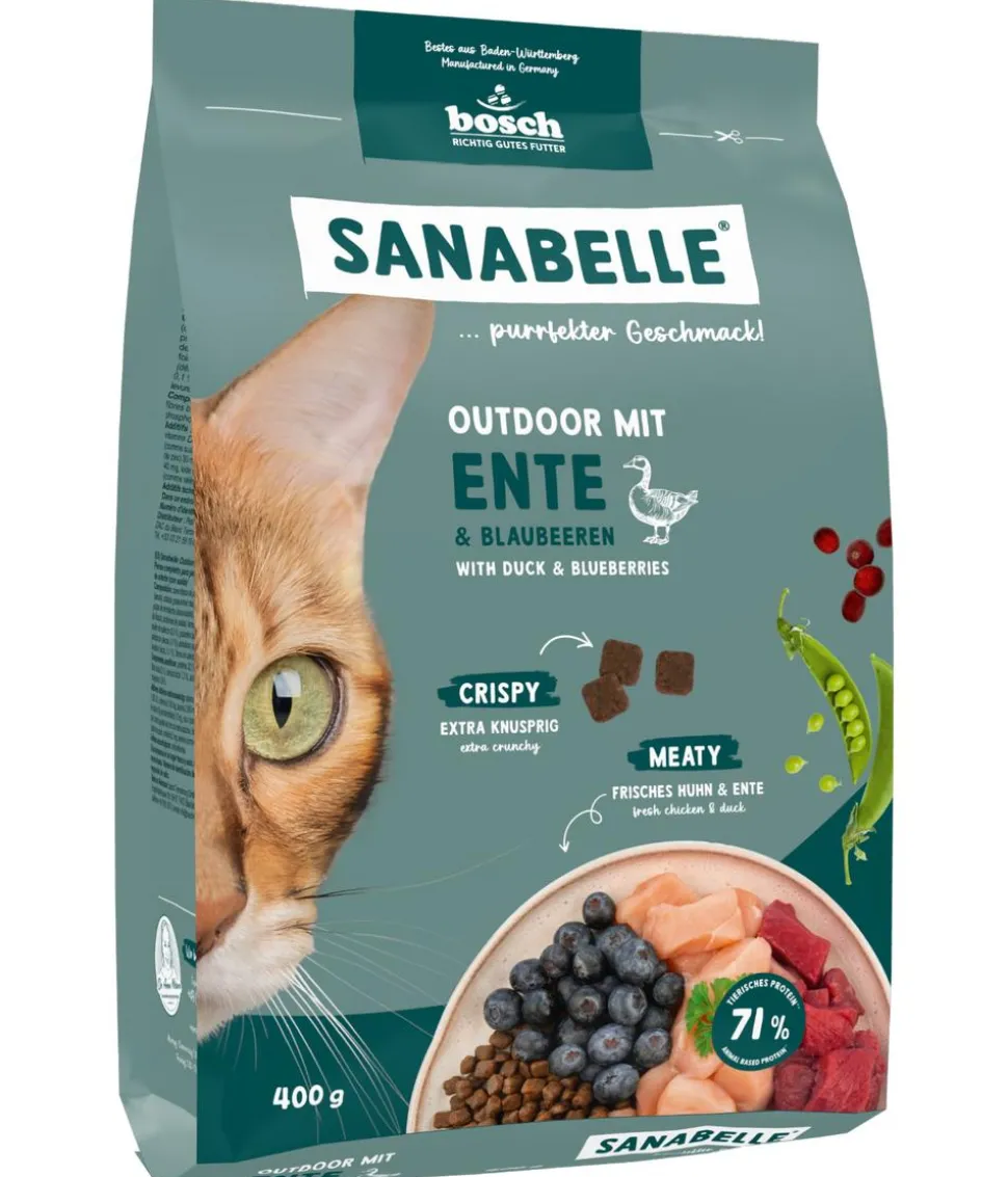 Sanabelle® Life Trockenfutter für Katzen Outdoor Adult, Ente & Blaubeere