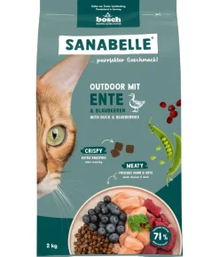 Sanabelle® Life Trockenfutter für Katzen Outdoor Adult, Ente & Blaubeere