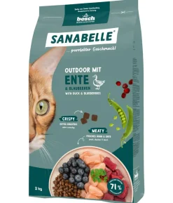Sanabelle® Life Trockenfutter für Katzen Outdoor Adult, Ente & Blaubeere