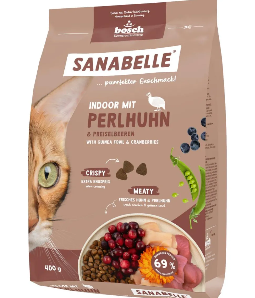 Sanabelle® Life Trockenfutter für Katzen Indoor Adult, Perlhuhn & Preiselbeeren