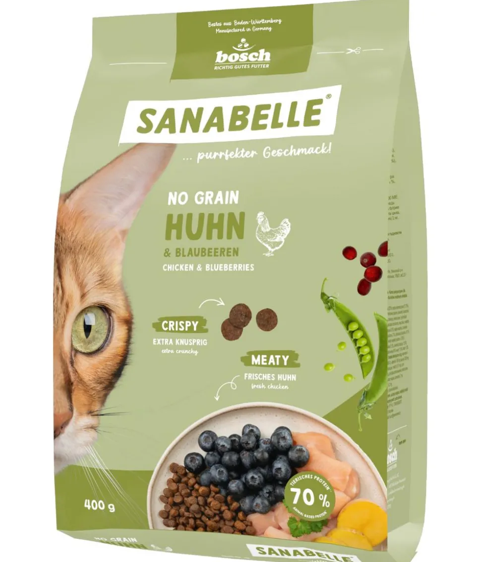 Sanabelle® Life Trockenfutter für Katzen No Grain Adult, Huhn & Blaubeere