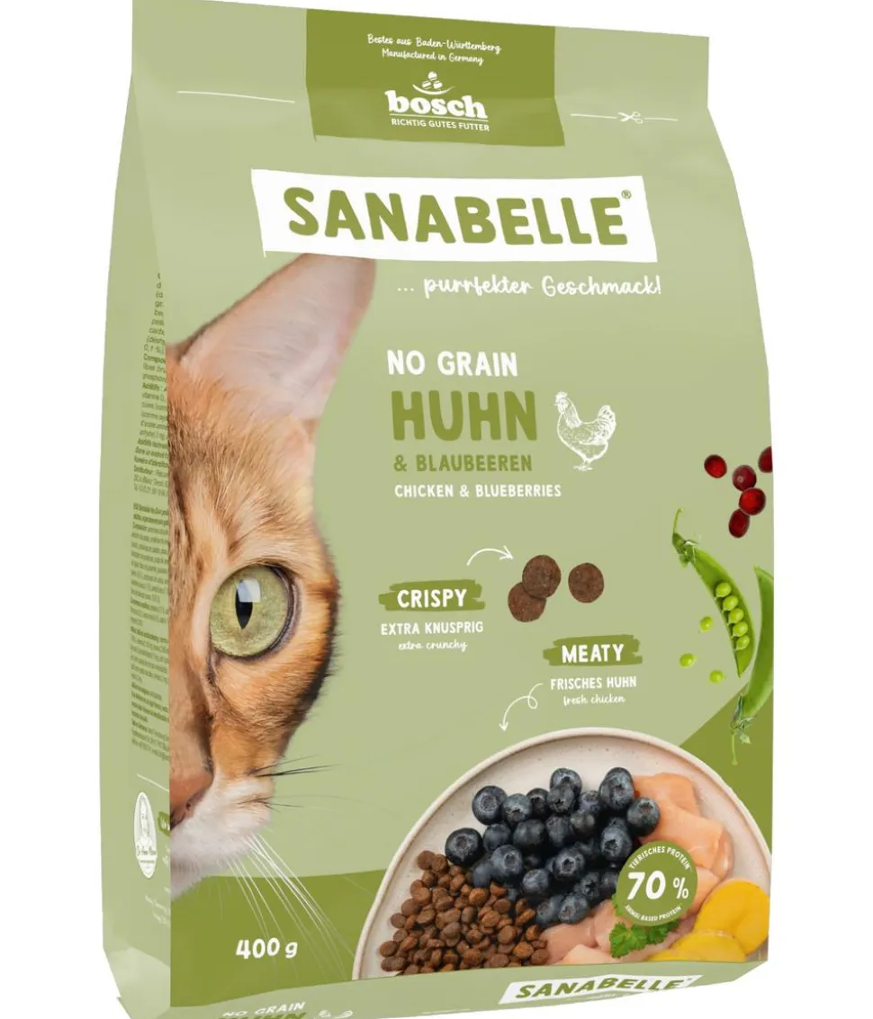 Sanabelle® Life Trockenfutter für Katzen No Grain Adult, Huhn & Blaubeere
