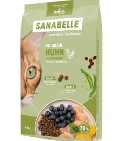 Sanabelle® Life Trockenfutter für Katzen No Grain Adult, Huhn & Blaubeere