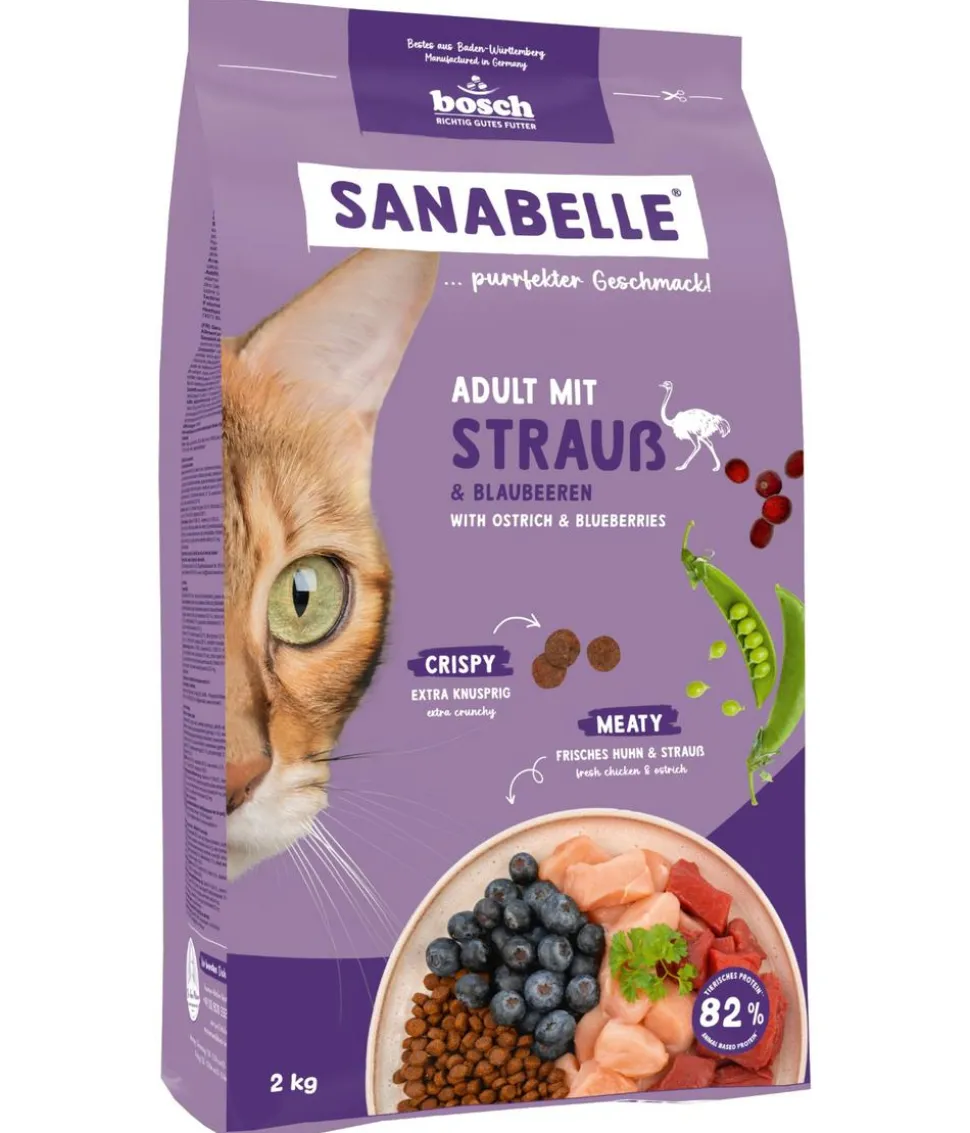 Sanabelle® Life Trockenfutter für Katzen Adult, Strauß & Blaubeeren