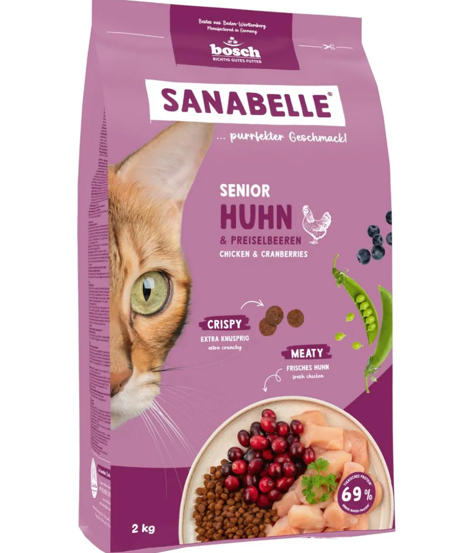 Sanabelle® Life Trockenfutter für Katzen Senior, Huhn & Preiselbeeren