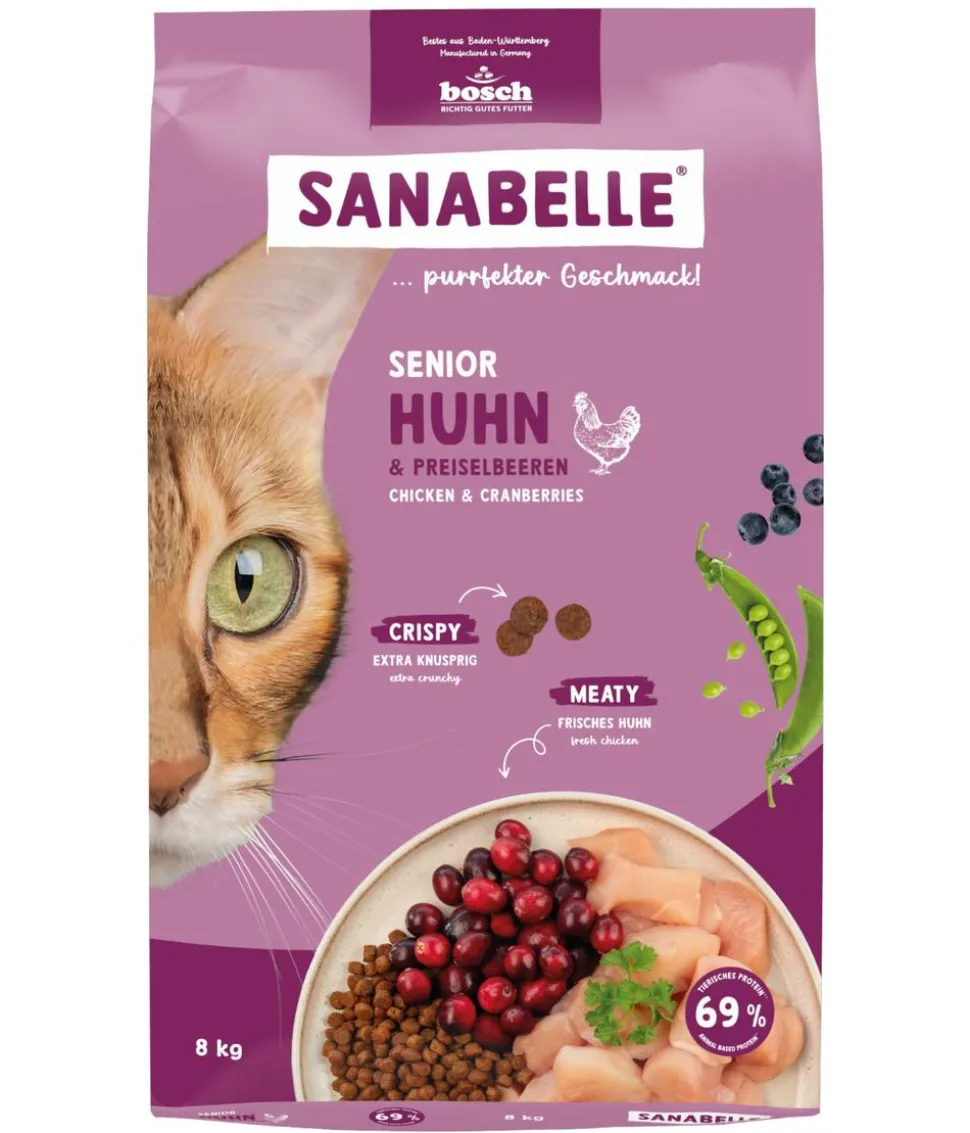 Sanabelle® Life Trockenfutter für Katzen Senior, Huhn & Preiselbeeren
