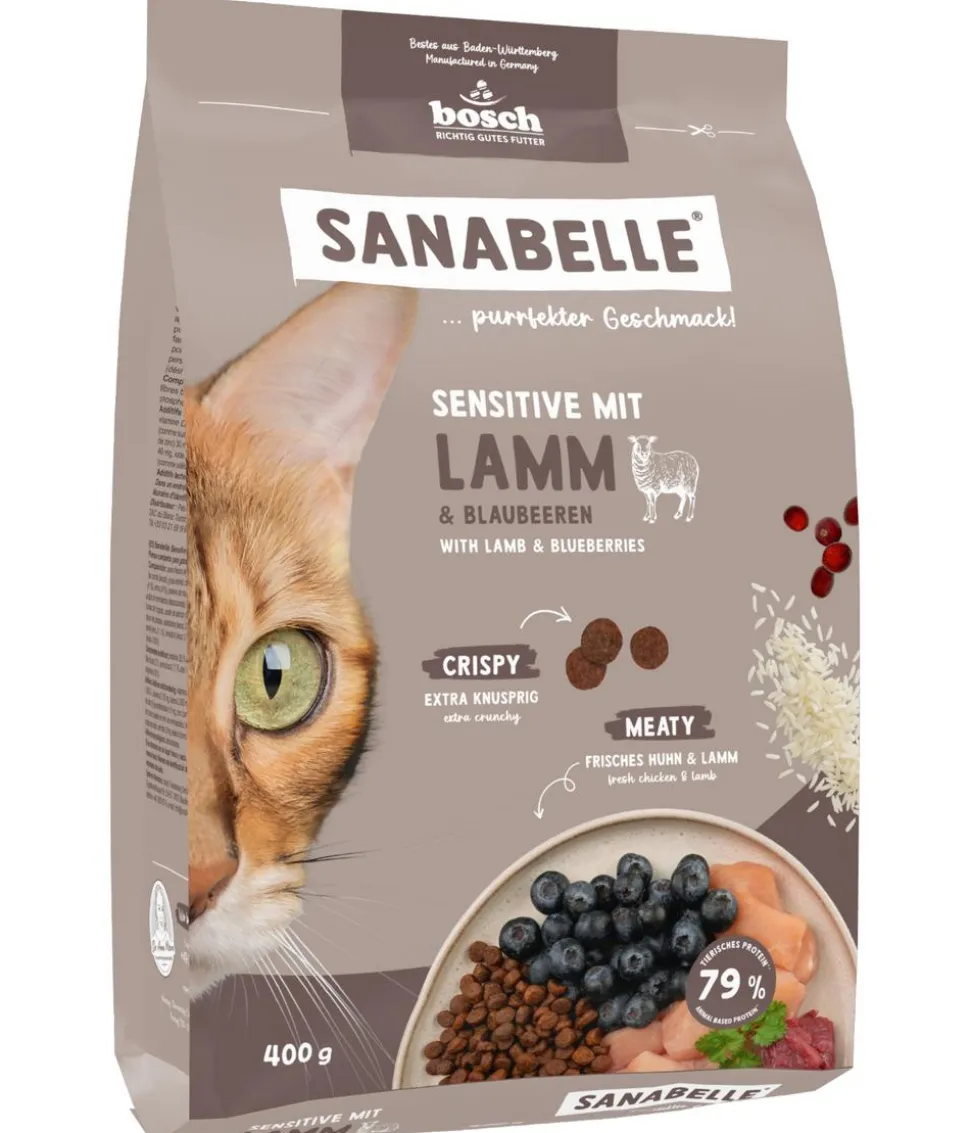 Sanabelle® Trockenfutter für Katzen Sensitiv Adult, Lamm & Blaubeeren