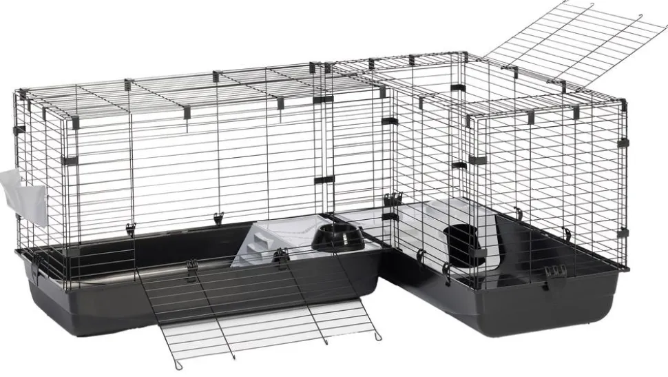 SAVIC Eck-Nagerheim Cubix Corner, schwarz, ca. B198/H63,5/T50 cm