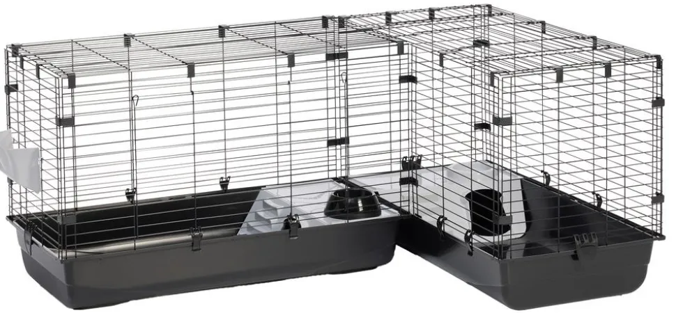 SAVIC Eck-Nagerheim Cubix Corner, schwarz, ca. B198/H63,5/T50 cm