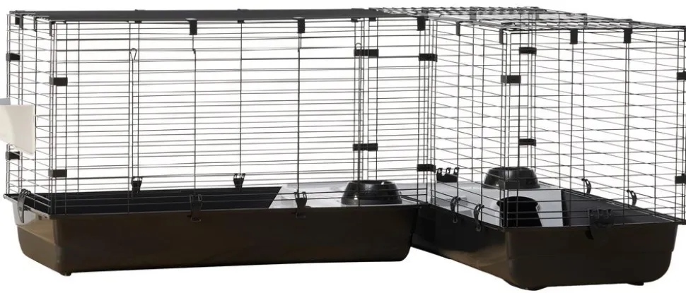 SAVIC Eck-Nagerheim Cubix Corner, schwarz, ca. B198/H63,5/T50 cm