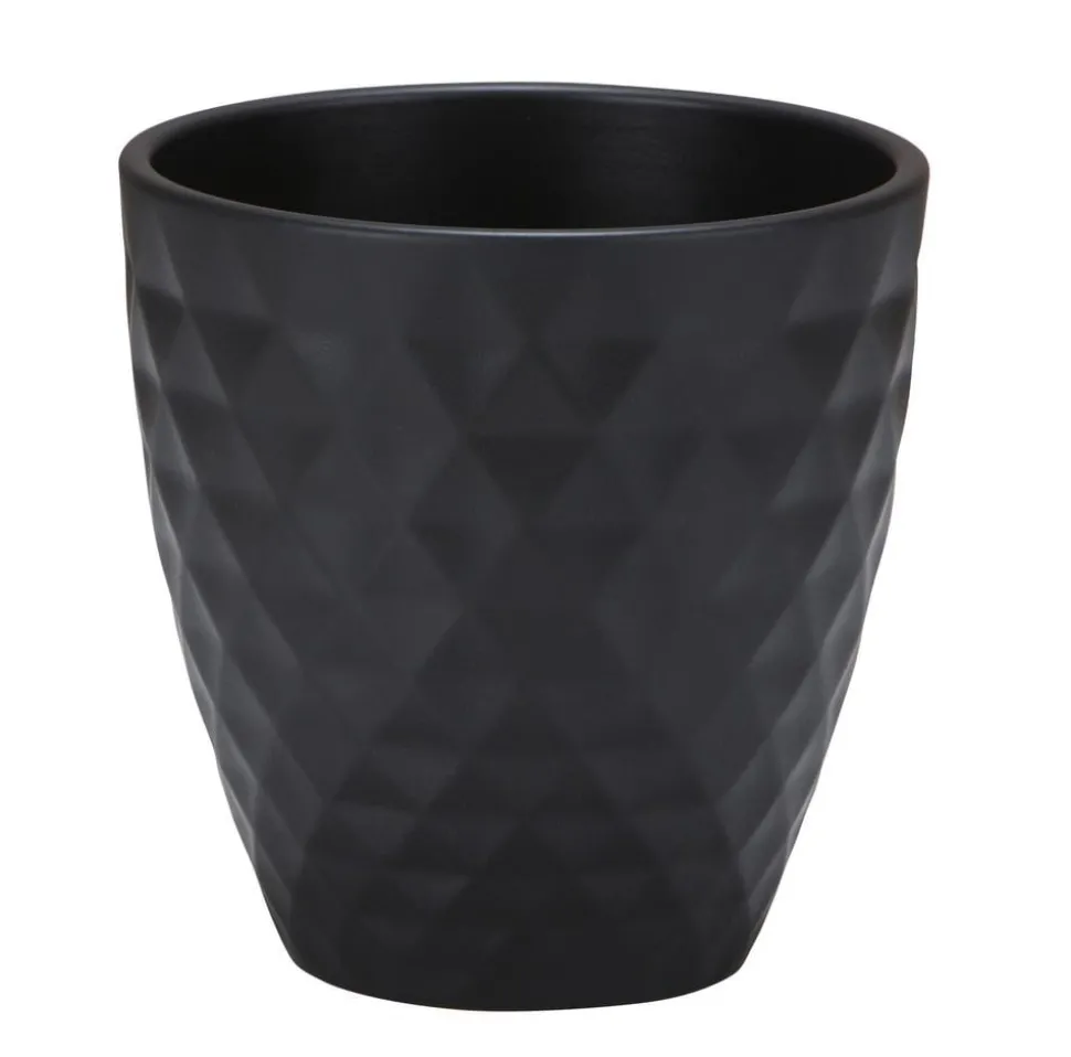 Scheurich Keramik-Übertopf Ada, konisch, dunkelgrau, ca. Ø14 cm