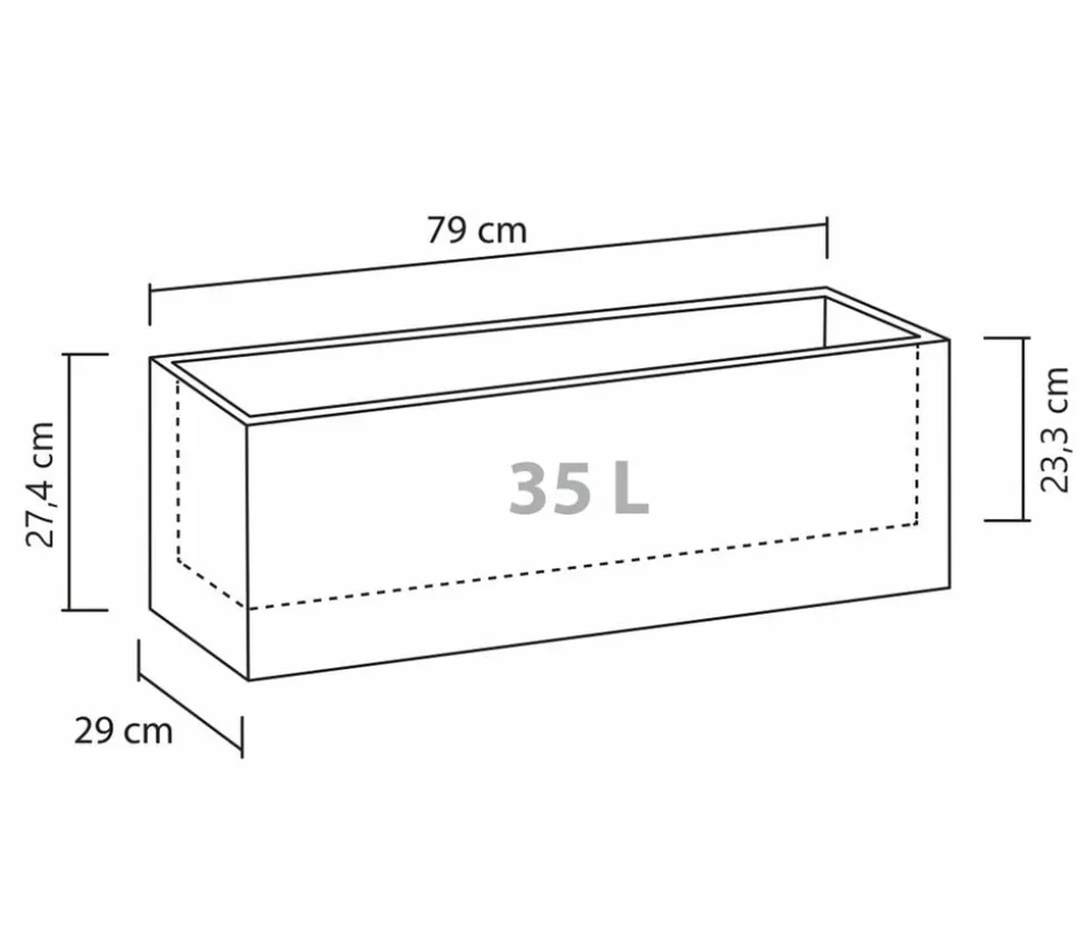 Scheurich Kunststoff-Kasten C-Cube Long, rechteckig
