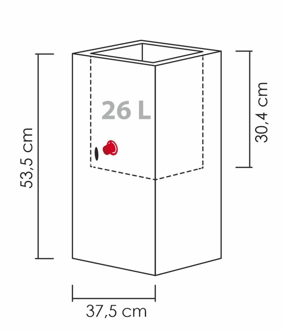 Scheurich Kunststoff-Topf Muretto High, quadratisch