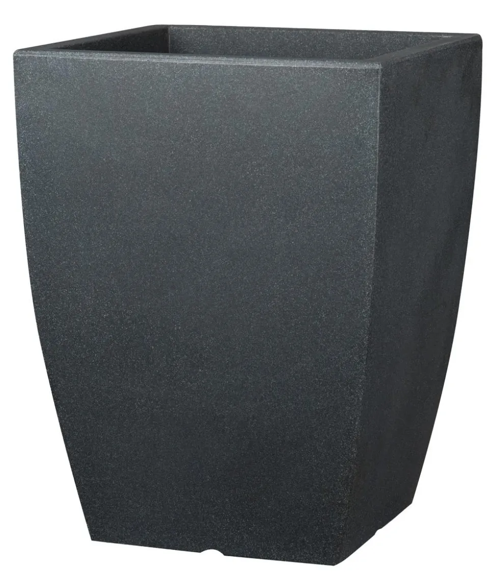 Scheurich Kunststoff-Vase Bologna, eckig, anthrazit