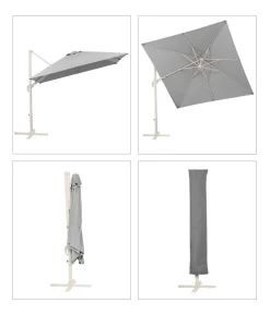 Schneider Ampelschirm Rhodos Twist Comfy, quadratisch, ca. B300/T300 cm