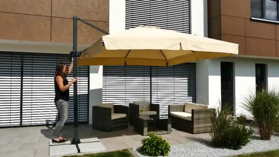 Schneider Ampelschirm Rhodos, rund, ca. Ø350 cm