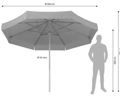 Schneider Gastro Sonnenschirm Quadro, quadratisch, ca. B300/T300 cm