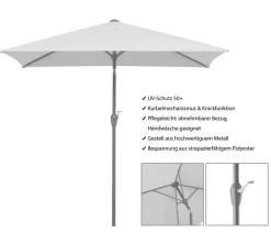 Schneider Sonnenschirm Bilbao, rechteckig, ca. B210/T130 cm