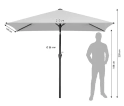 Schneider Sonnenschirm Bilbao, rechteckig, ca. B210/T130 cm