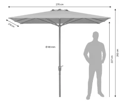Schneider Sonnenschirm Korsika, quadratisch, ca. B270/T270 cm