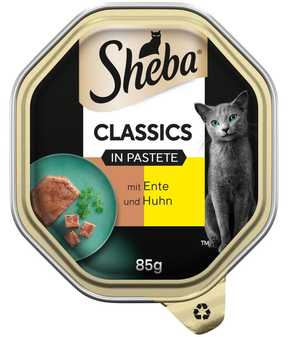 Sheba® Nassfutter für Katzen Classics in Pastete, 22 x 85 g