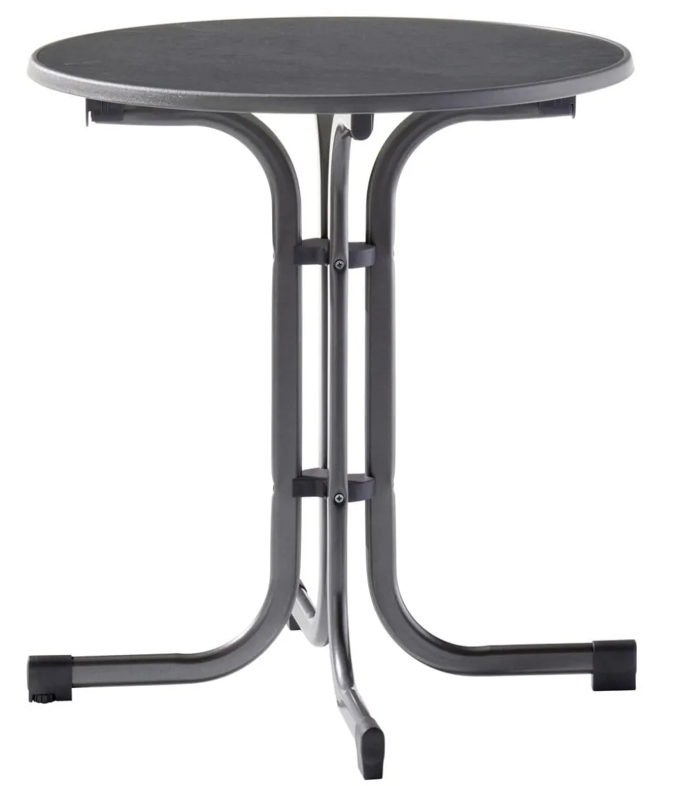 Sieger Klapptisch Boulevard mit mecalit®-PRO-Platte, ca. Ø70/H72 cm
