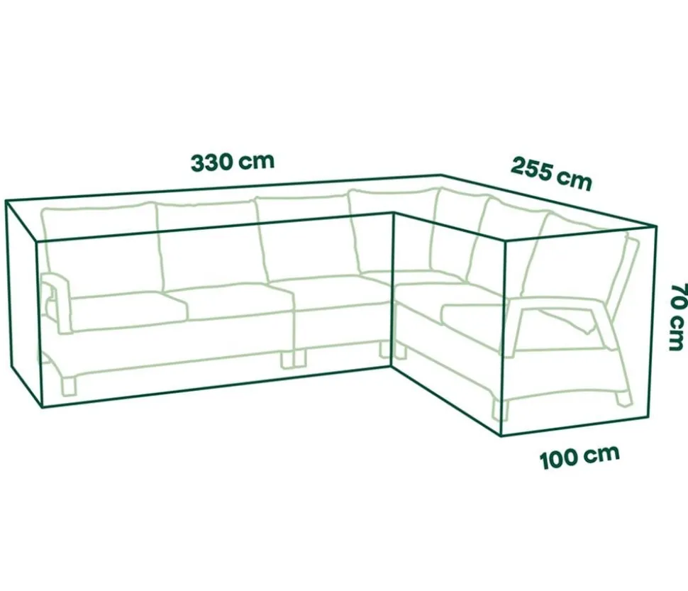Siena Garden Abdeckhaube für Lounge, ca. B330/H70/T100 cm