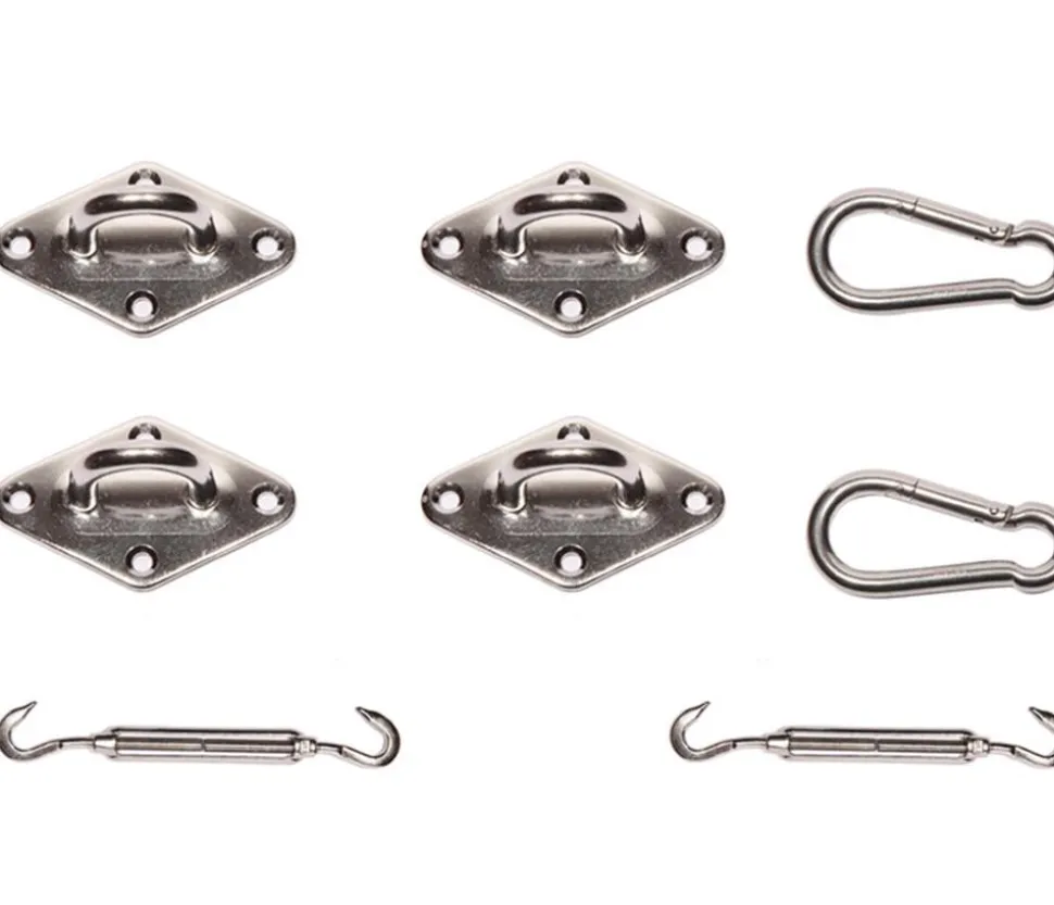 Siena Garden Befestigungs-Set Solino Quadrat, 8-teilig