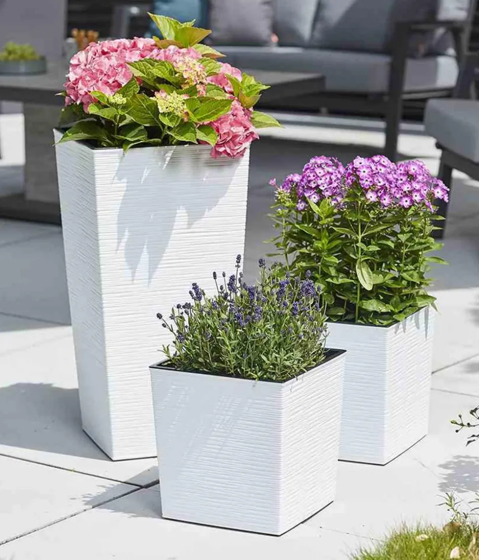 Siena Garden Kunststoff-Säule Eco Nizza, konisch, ca. B40/H75/T40 cm