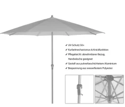 Siena Garden Sonnenschirm Avio, rund, ca. Ø350 cm