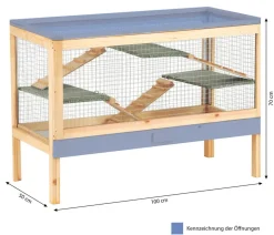 Silvio Design Nagervoliere Joe, ca. B100/H70/T50 cm