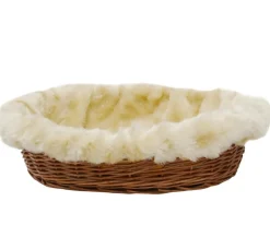 Silvio Design Ruhekorb mit Bezug, Katzenbett/Hundebett, oval