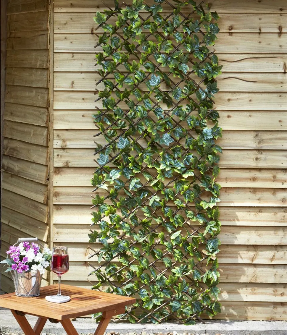 Smart Garden Holz-Spalier mit Kunststoffblättern, ca. B60/H180/T8 cm